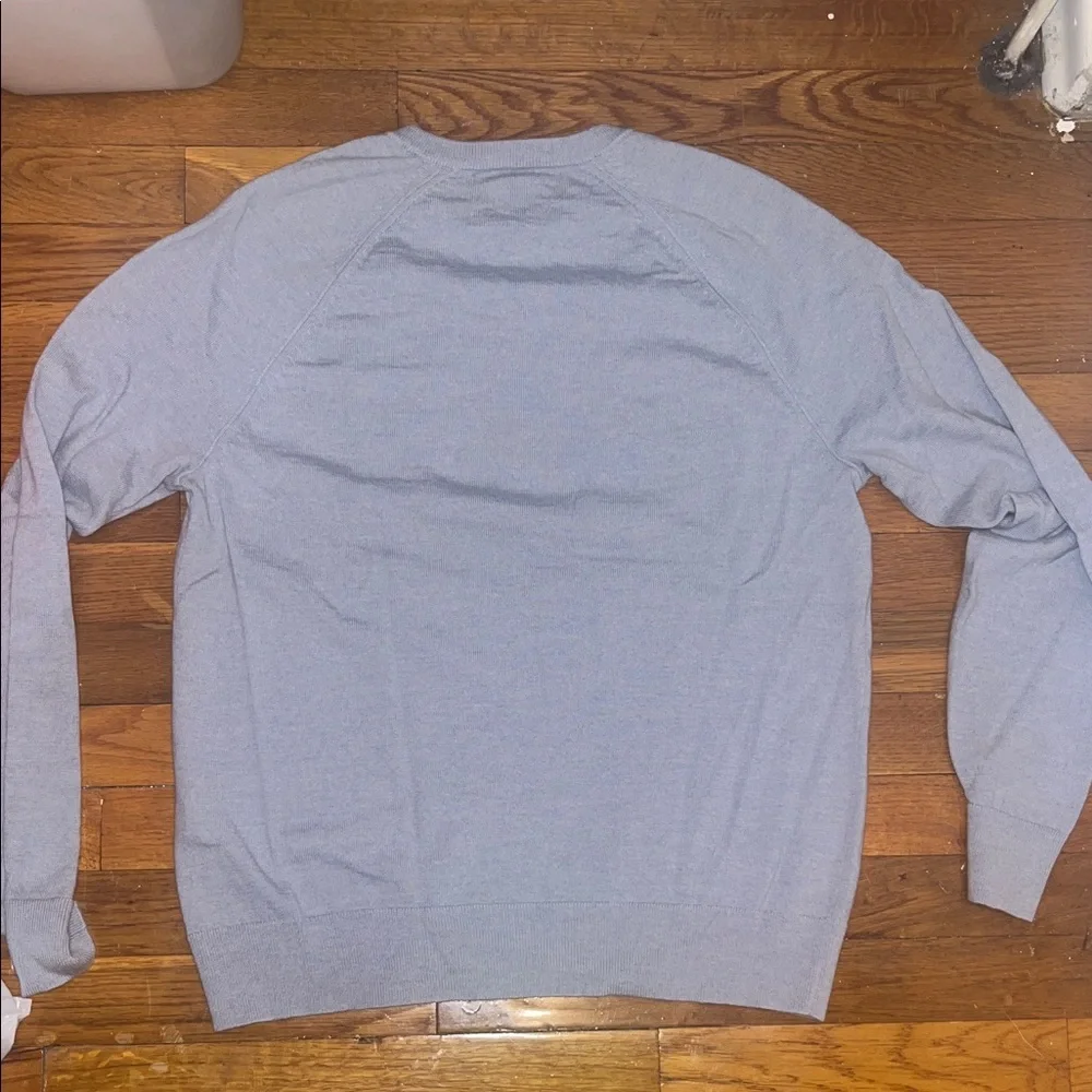 🌴⭐️ Banana Republic Men's Soft Blue Merino Wool Crewneck Sweater - EUC